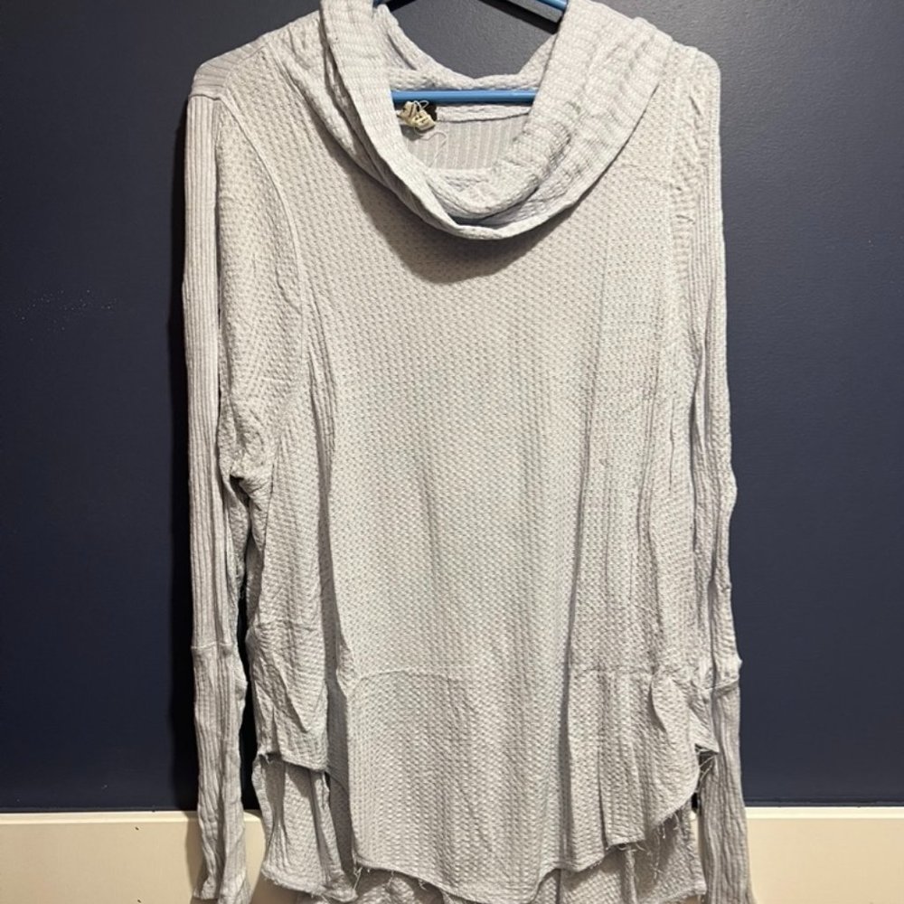 Waffle Cowl Neck Free People Top